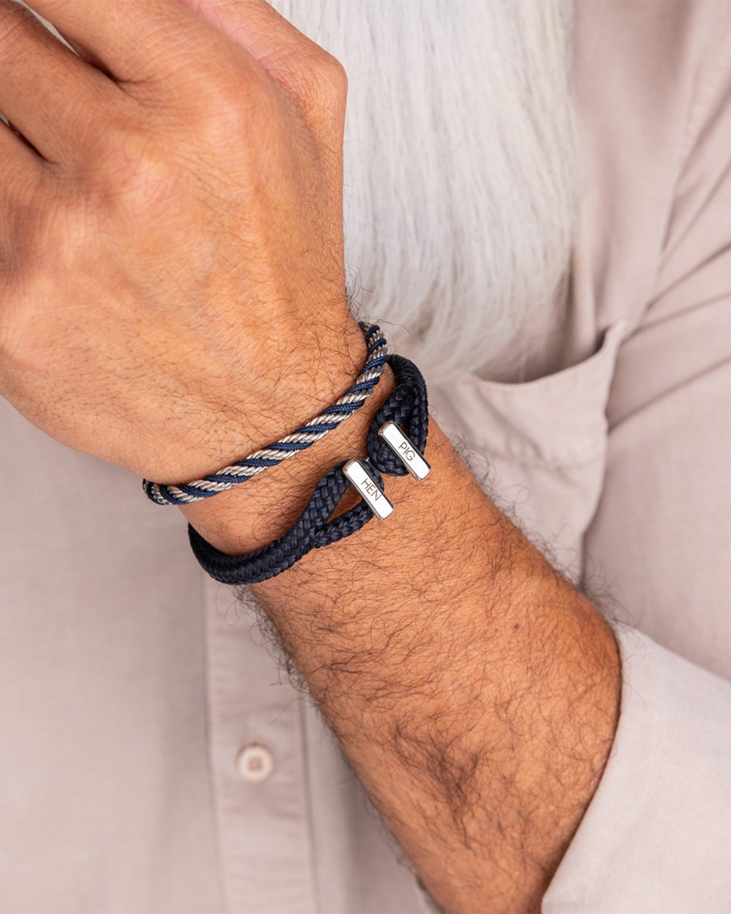 ICY IKE BRACELET - NAVY-SILVER