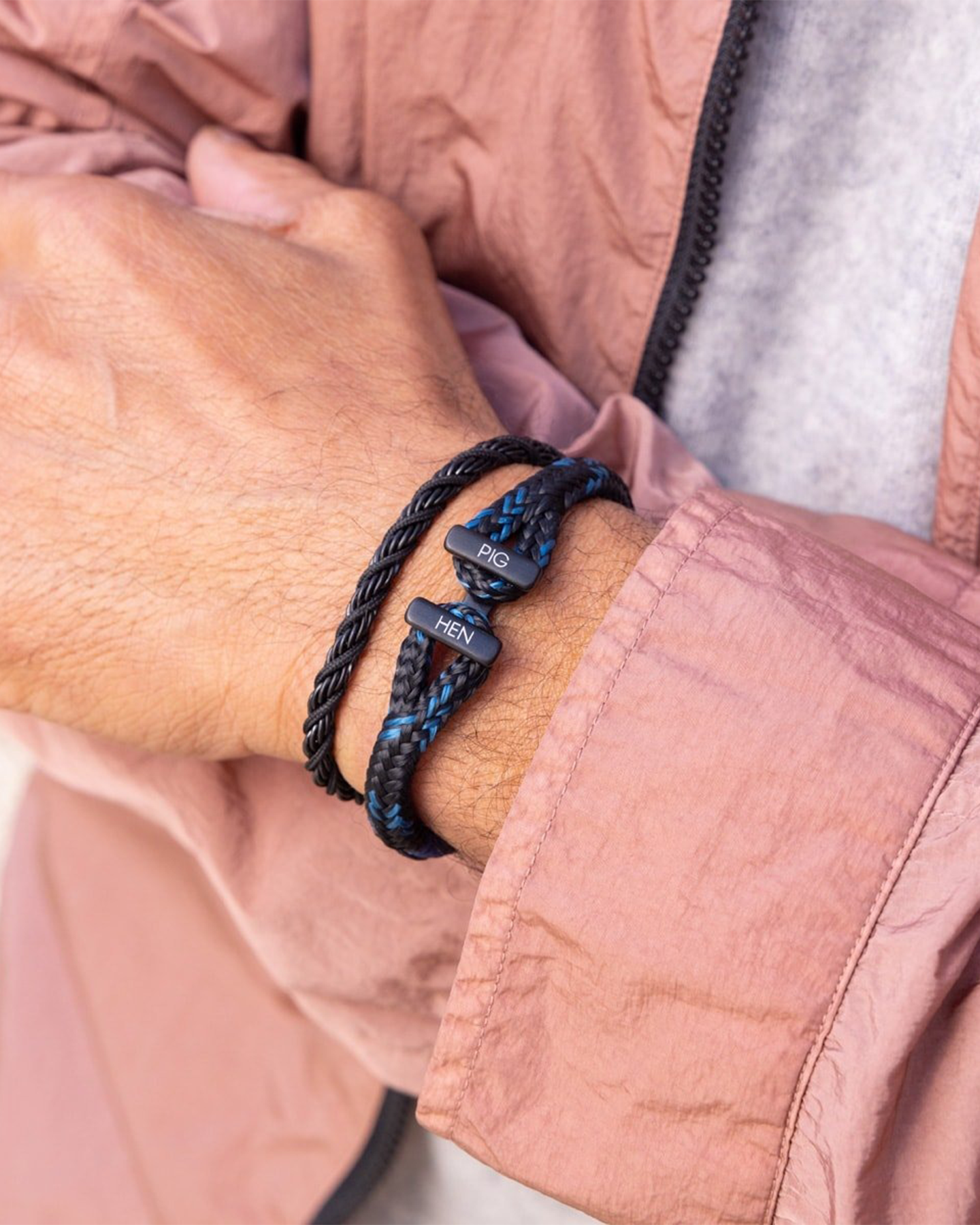 ICY IKE BRACELET - BLACK-OCEAN BLUE-BLACK