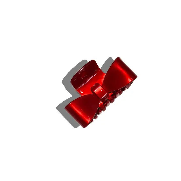 CLASSIC BOW CLAW CLIP-RED