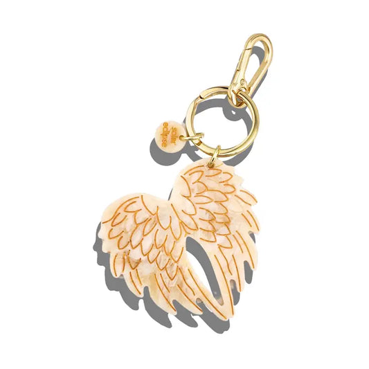 HAND PAINTED ANGEL WINGS BAG CHARM
