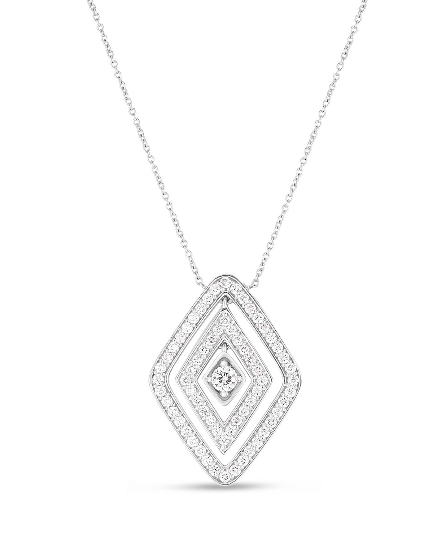 18K WG DIAMANTE LARGE DIAMOND NECKLACE
