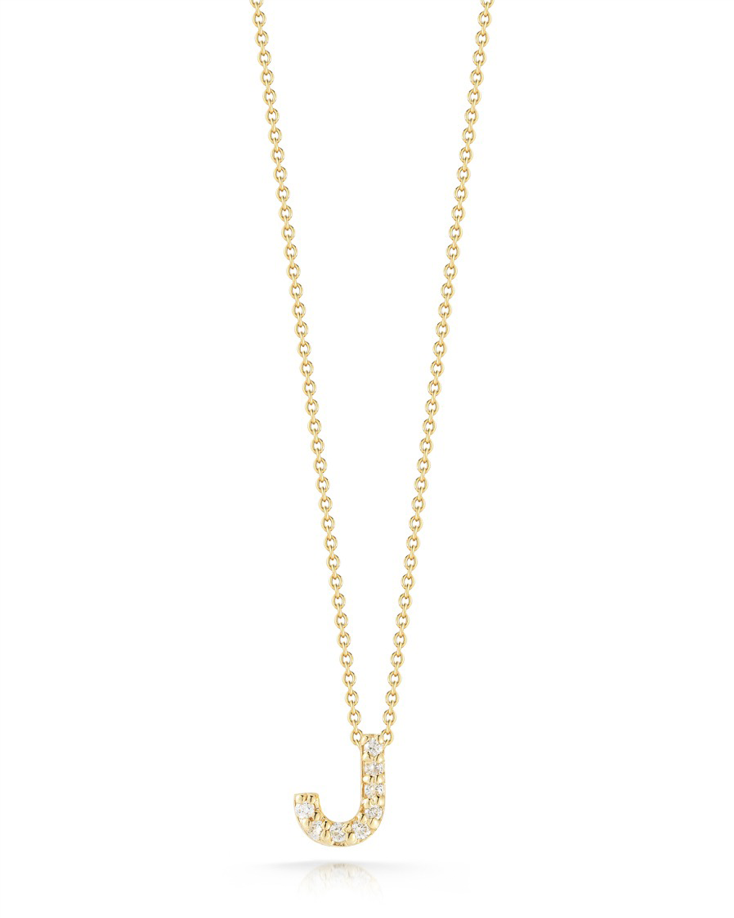 18 YG DIAMOND LOVE LETTER J NECKLACE