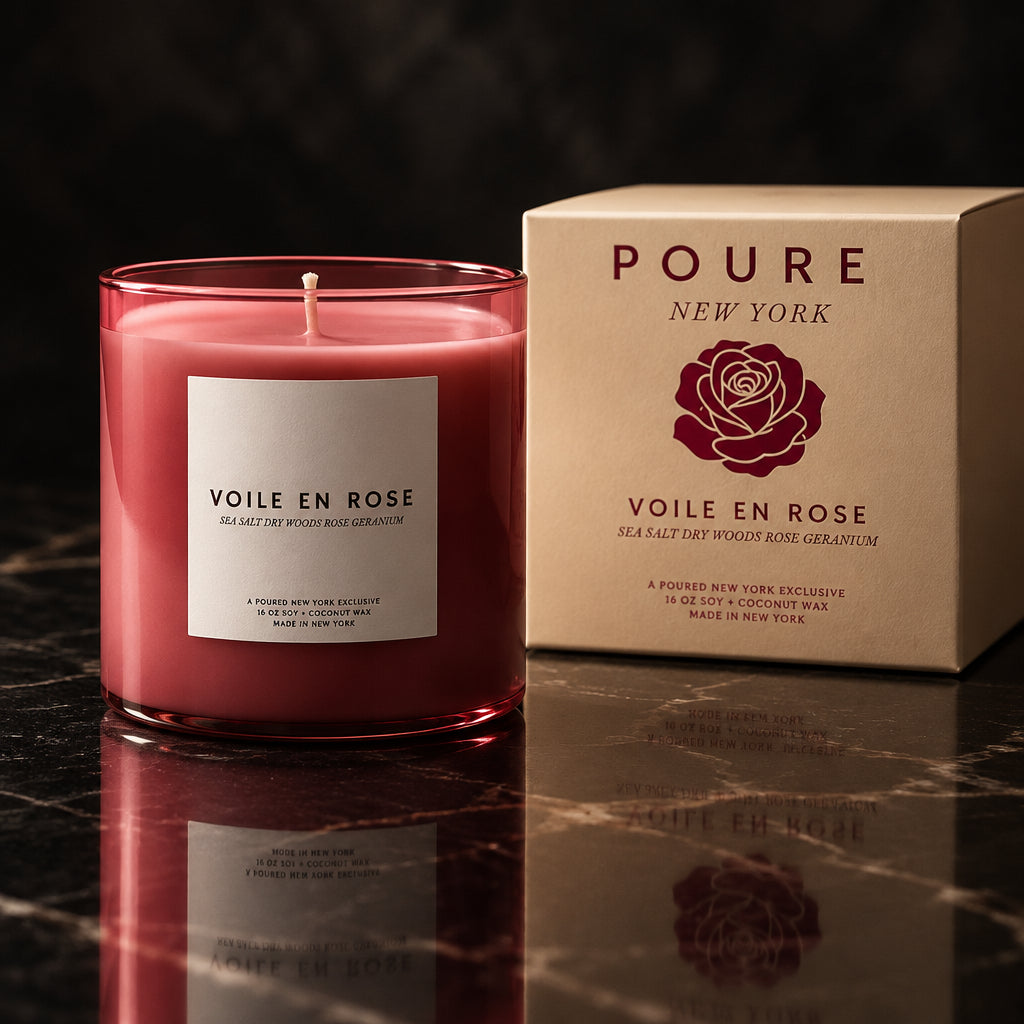 VOILE EN ROSE SOY COCONUT WAX CANDLE