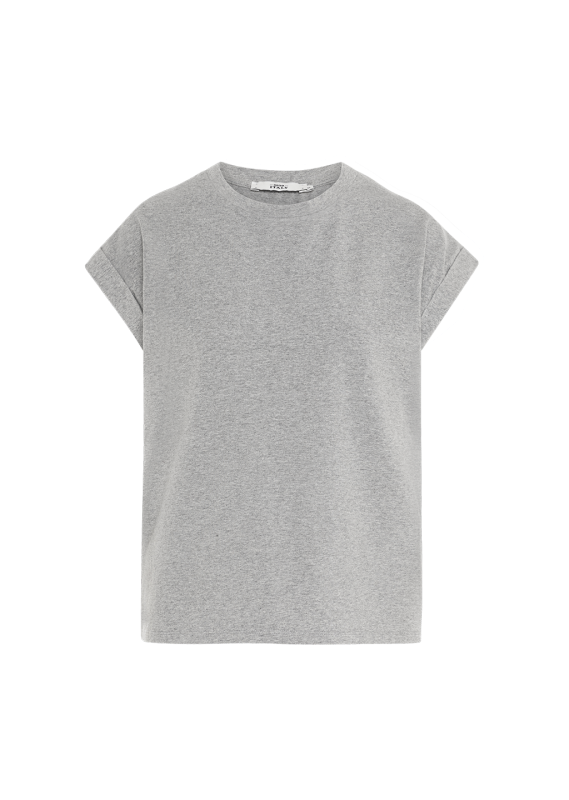 TISHA GREY COTTON BLEND T-SHIRT