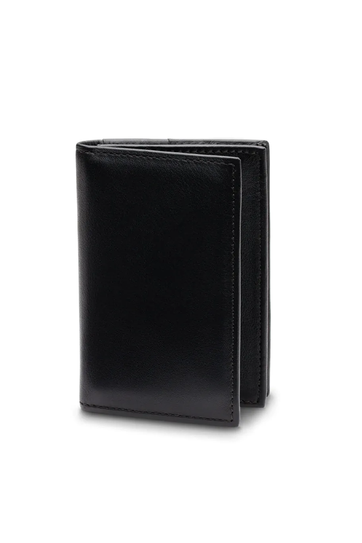 NAPPA VITELLO FULL GASSET 2 POCKET CARD CASE WITH I.D. - BLACK