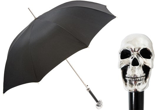 PASOTTI SKULL HANDLE LONG UMBRELLA