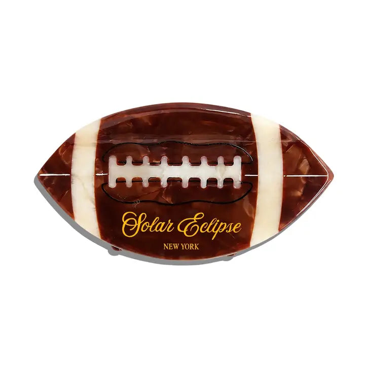 HAND PAINTED VINTAGE FOOTBALL CLAW CLIP