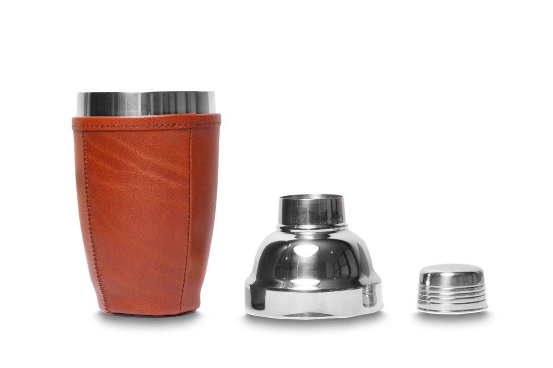 VACHETTA HOLLYWOOD COCKTAIL SHAKER - BROWN