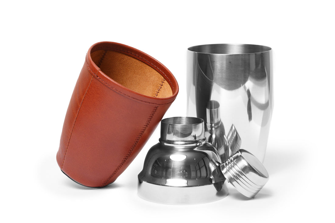 VACHETTA HOLLYWOOD COCKTAIL SHAKER - BROWN