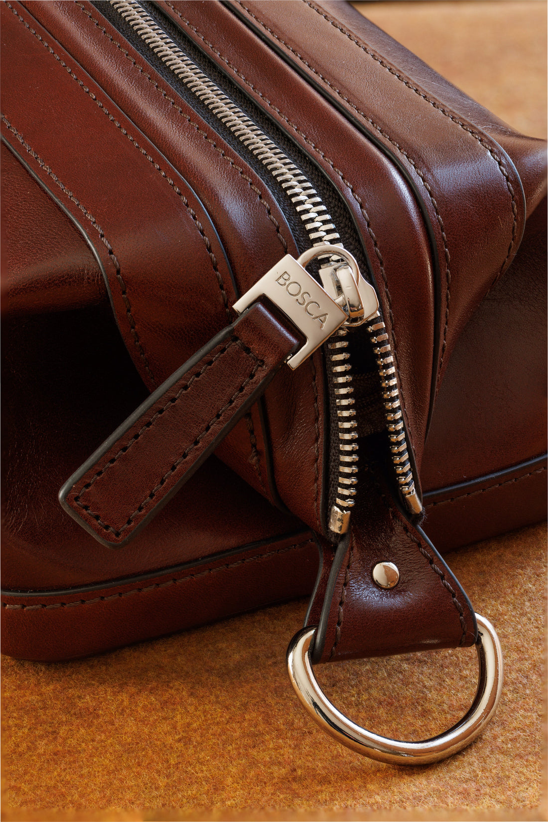 OLD LEATHER 10" ZIPPER UTILIKIT - DARK BROWN