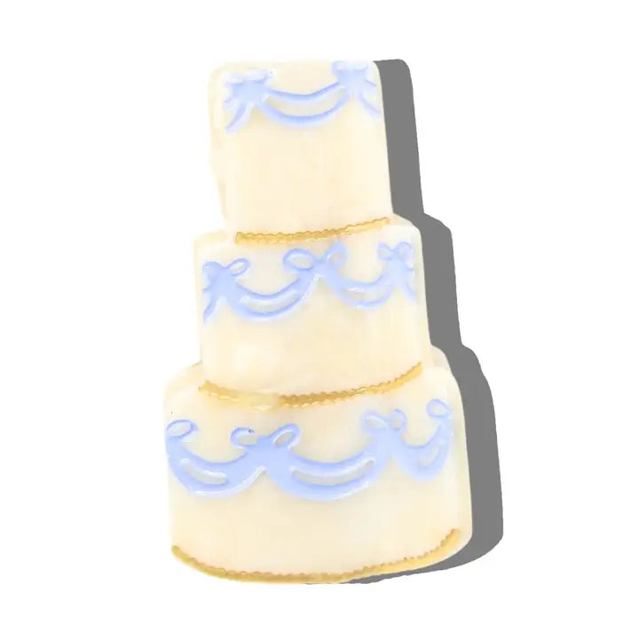 HAND PAINTED WEDDING CAKE CLAW CLIP