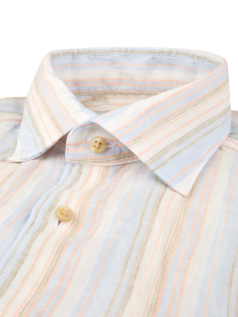 PASTEL VERTICAL STRIPE LINEN SHIRT