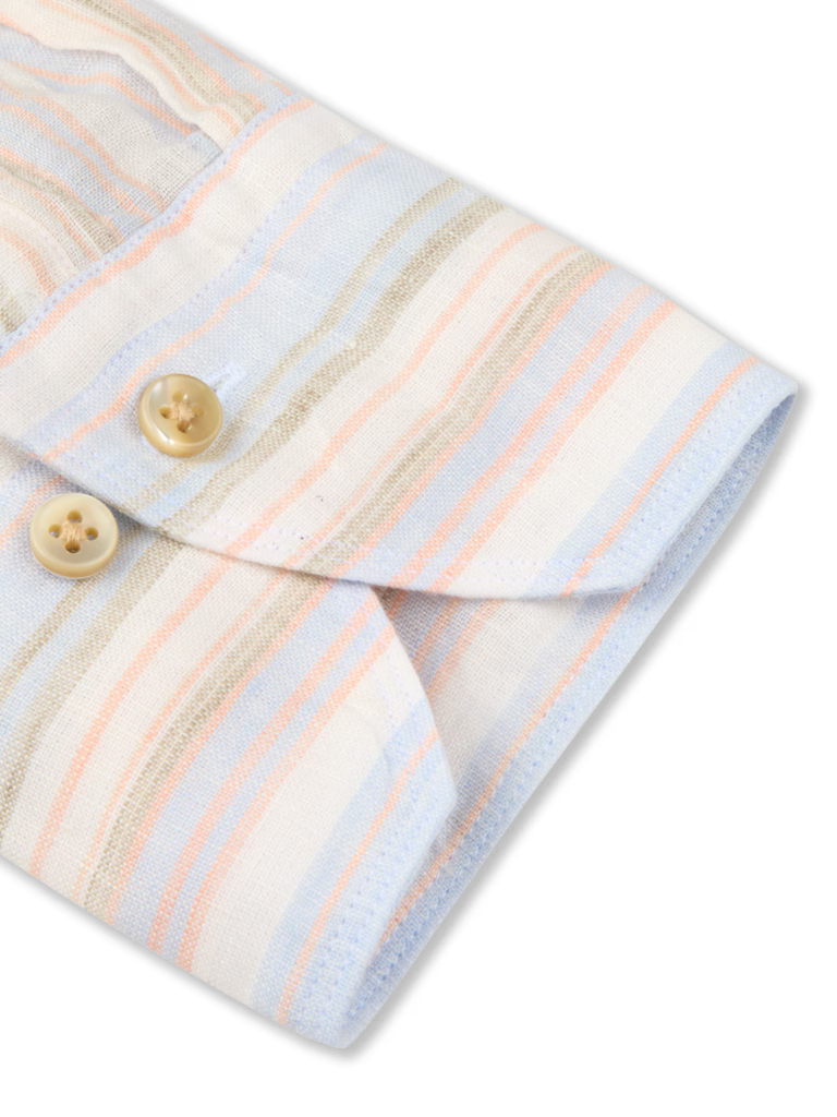 PASTEL VERTICAL STRIPE LINEN SHIRT