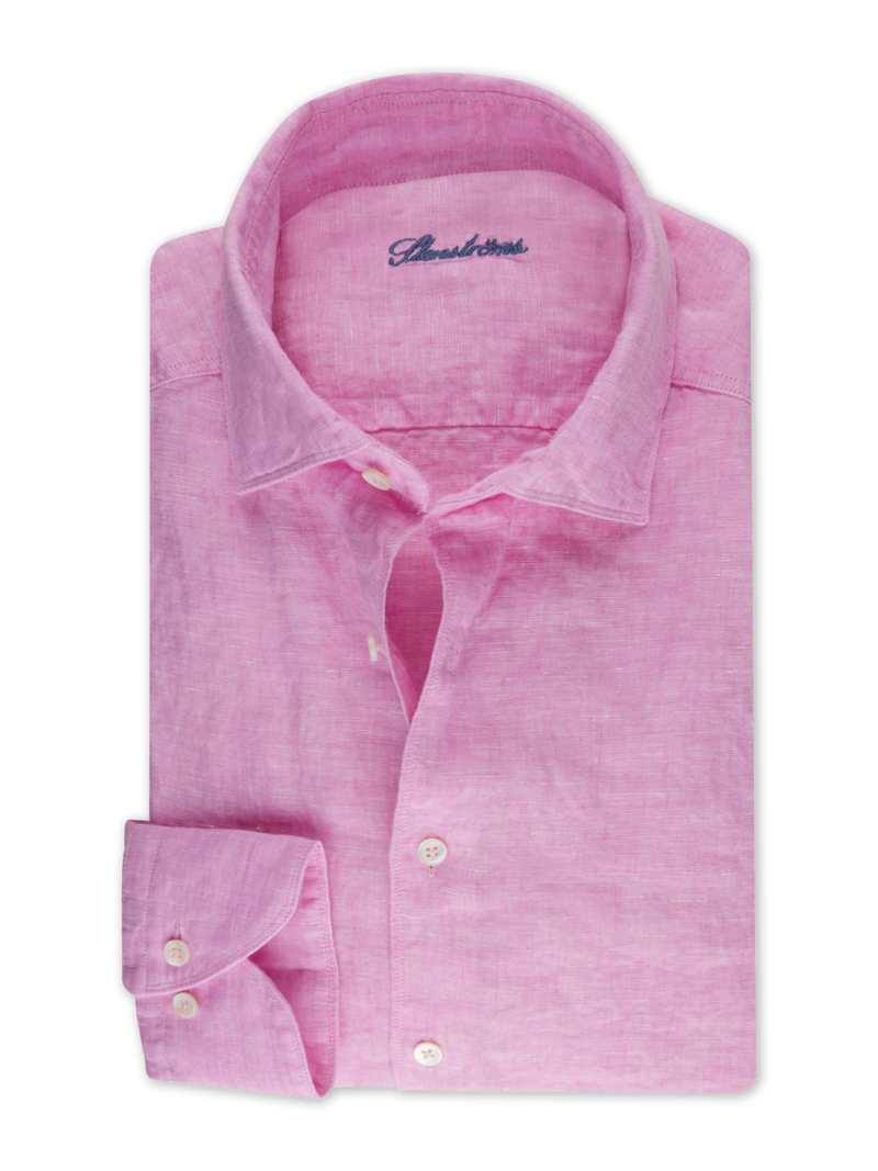 BRIGHT PINK LINEN SHIRT