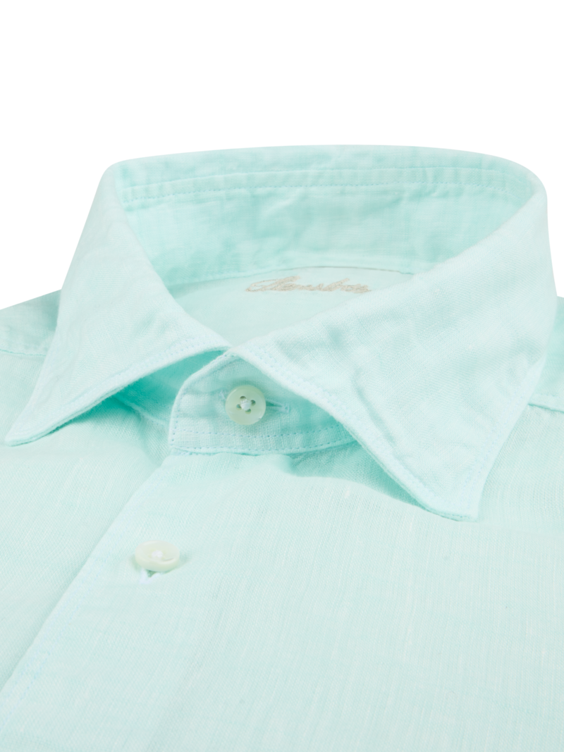 LIGHT AQUA LINEN SHIRT