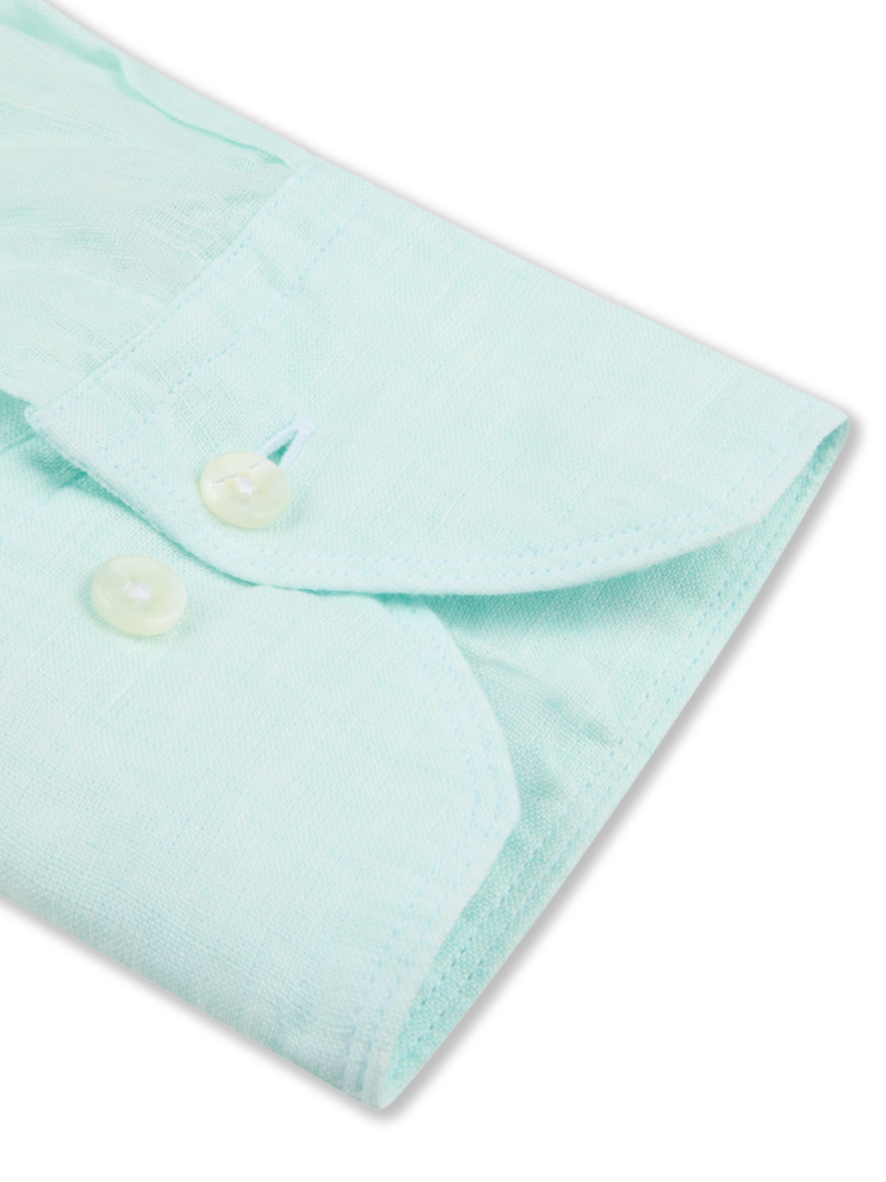 LIGHT AQUA LINEN SHIRT