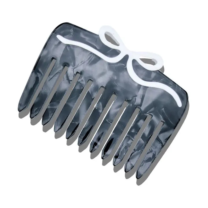 HAND-PAINTED FRENCH BOW POCKET COMB