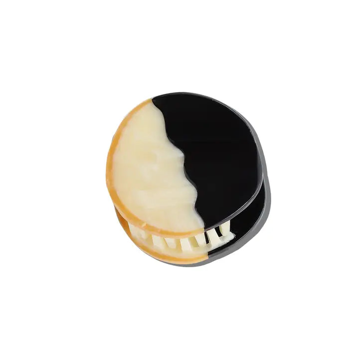 HAND PAINTED BLACK AND WHITE COOKIE CLAW CLIP