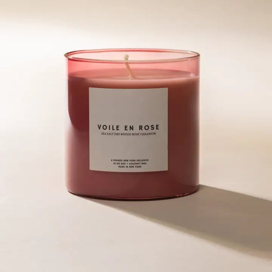 VOILE EN ROSE SOY COCONUT WAX CANDLE