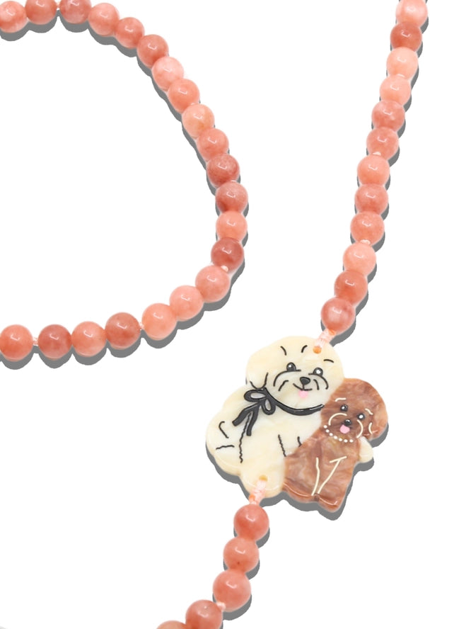 HAND PAINTED PUPPY FRIENDS CROSSBODY PHONE CHAIN