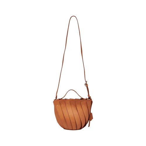LEONORA LEATHER BUCKET PURSE - NATURALE