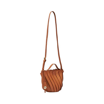 LEONORA LEATHER BUCKET PURSE - NATURALE