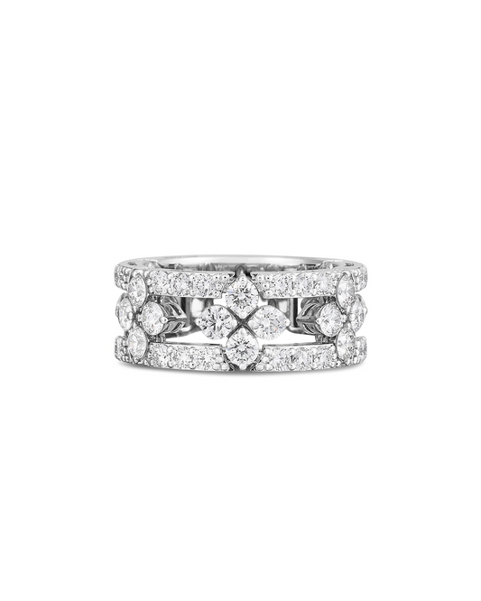 18K WG LOVE IN VERONA DIAMOND OPEN FRAME PAVE RING