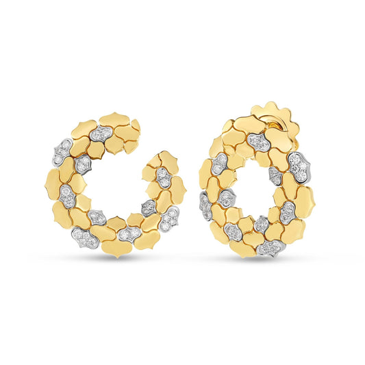 18K YELLOW GOLD COBRA CURL EARRINGS