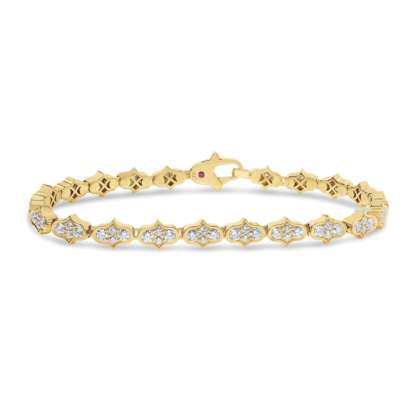 18K YG DIAMOND COBRA PAVE BRACELET