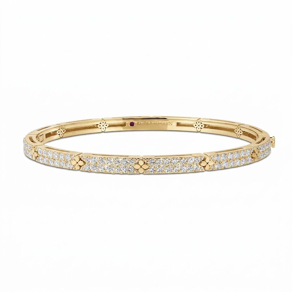 18 K DIAMOND FULL PAVE BANGLE
