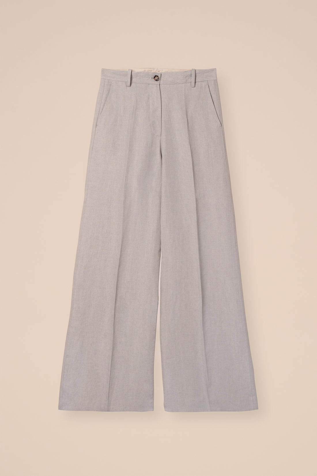 GLORIA LIGHT BEIGE DELAVE LINEN PANT