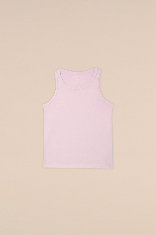 PINK SPARGI ORGANIC COTTON SLEEVELESS TOP
