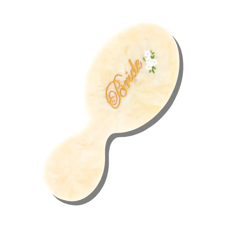 HAND PAINTED BRIDE HAIR BRUSH