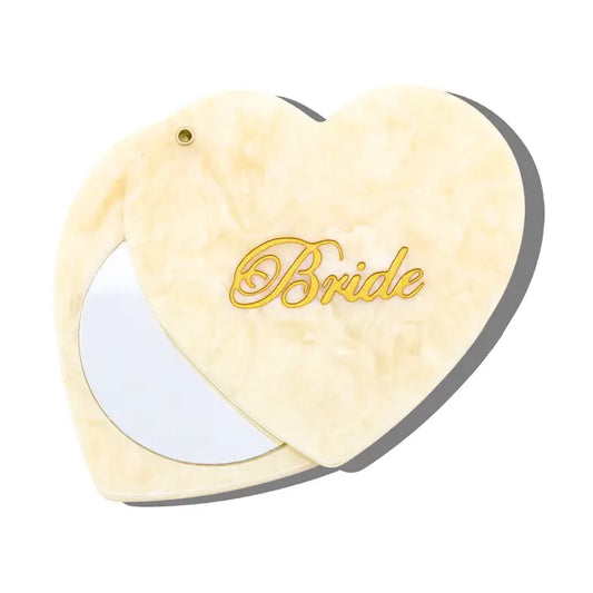 HAND PAINTED BRIDE COMPACT MIRROR