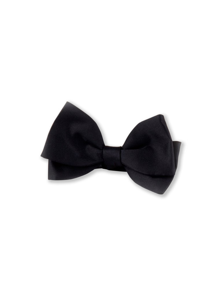 SOLID BLACK SELF TIE BOW TIE