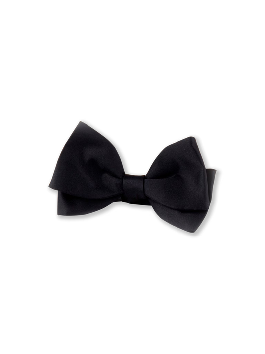 SOLID BLACK SELF TIE BOW TIE