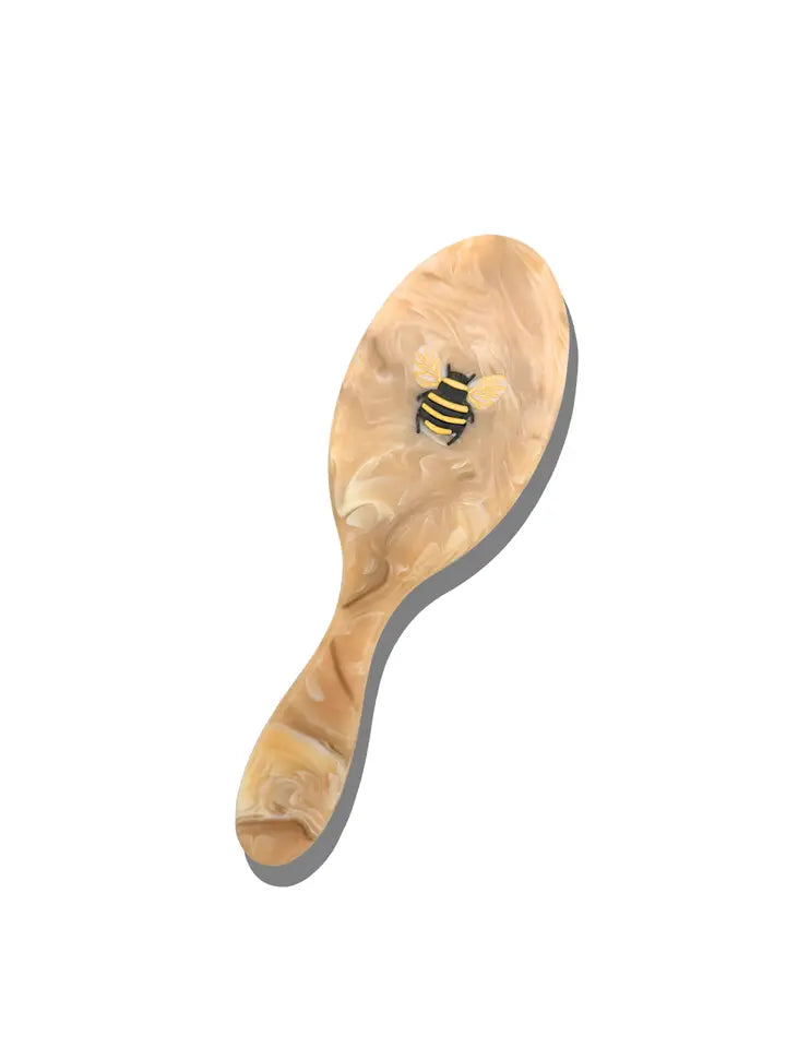 HAND PAINTED HONEY BEE HAIR BRUSH
