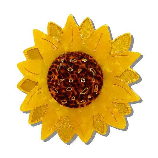 HAND PAINTED SUNFLOWER CLAW CLIP