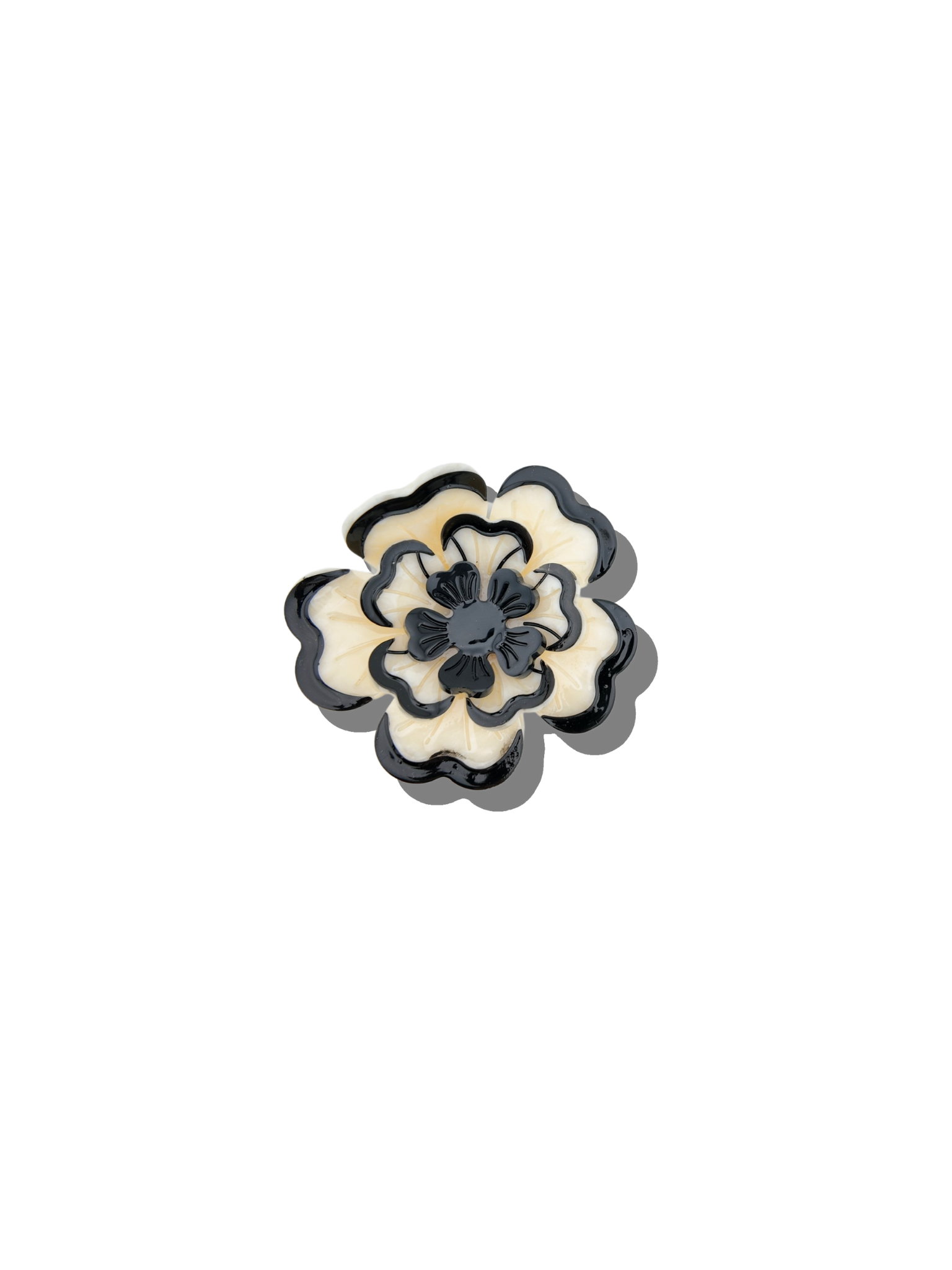 HAND PAINTED ORIGAMI DIANTHUS FLOWER CLAW CLIP