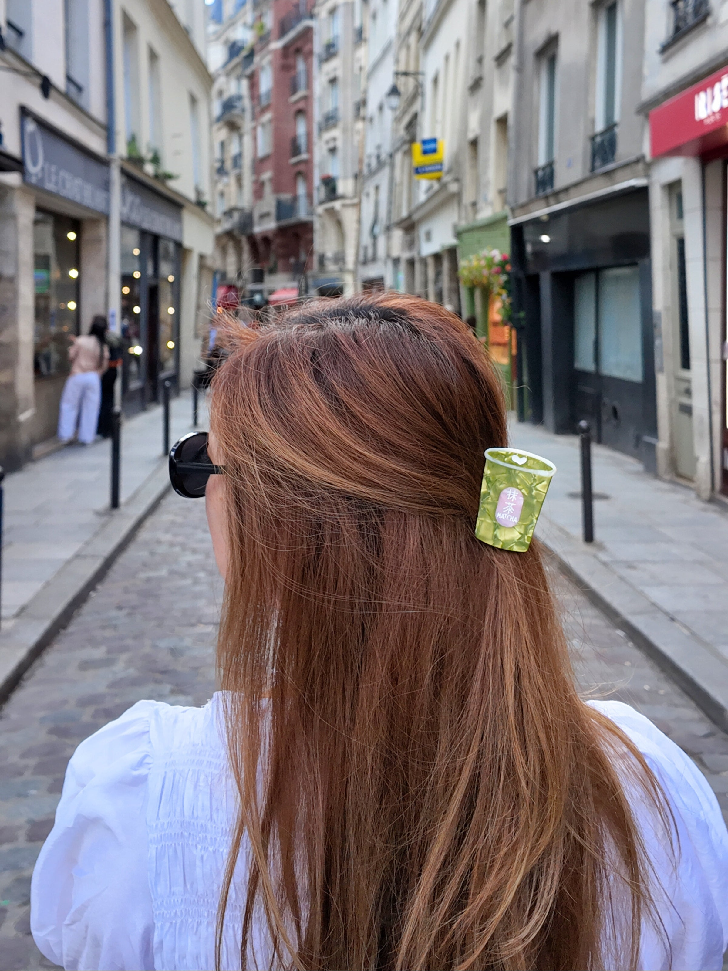 HAND-PAINTED MINI MATCHA CLAW HAIR CLIP
