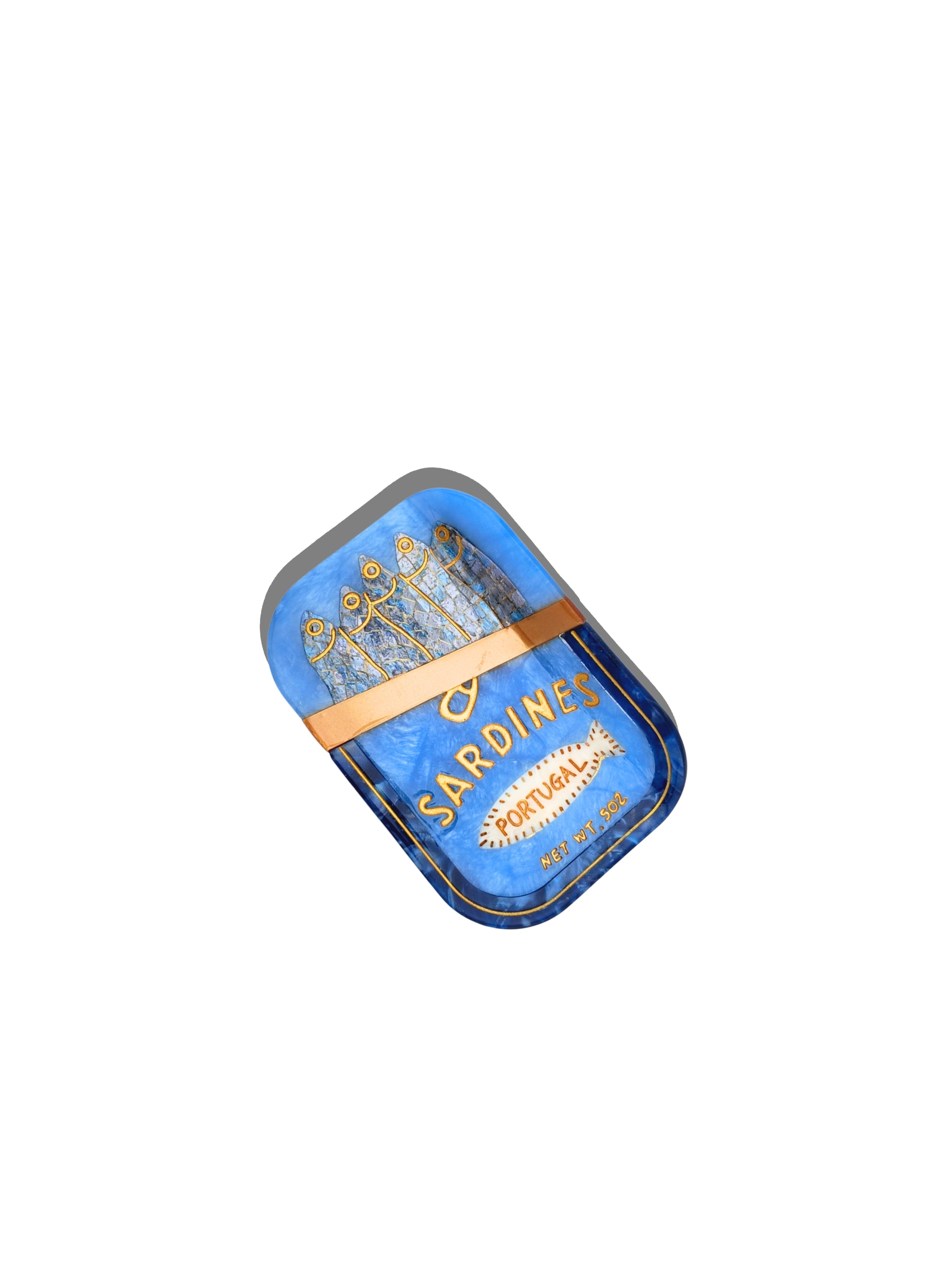 HAND-PAINTED SARDINES CLAW HAIR CLIP