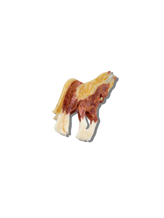 HAND-PAINTED HORSE CLAW HAIR CLIP