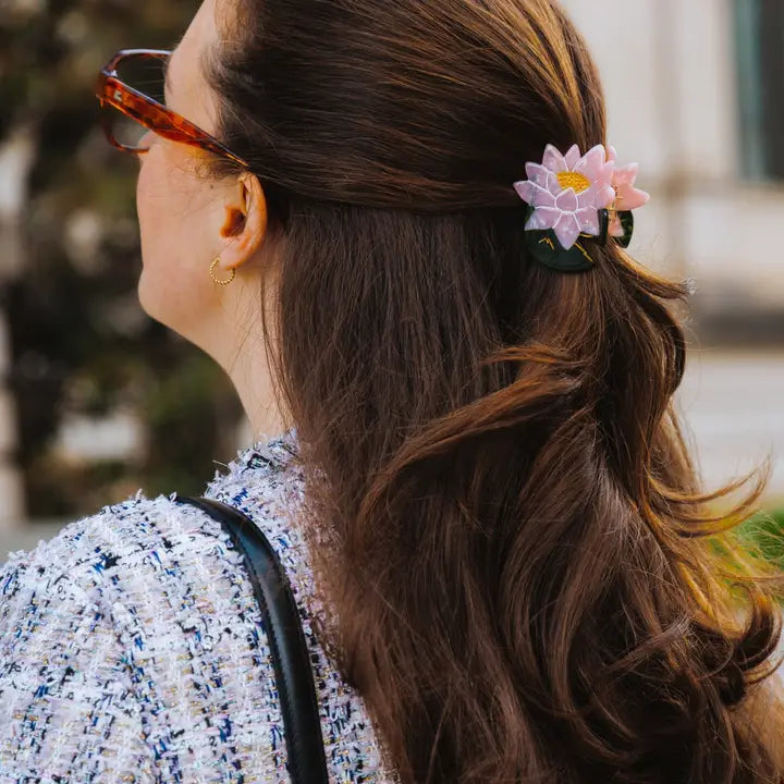 HAND PAINTED JAPANESE LILY CLAW CLIP
