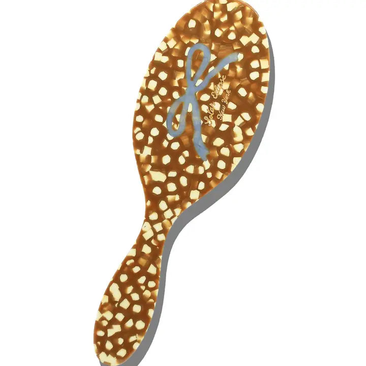 HAND PAINTED FAWN VINTAGE BOW BRUSH