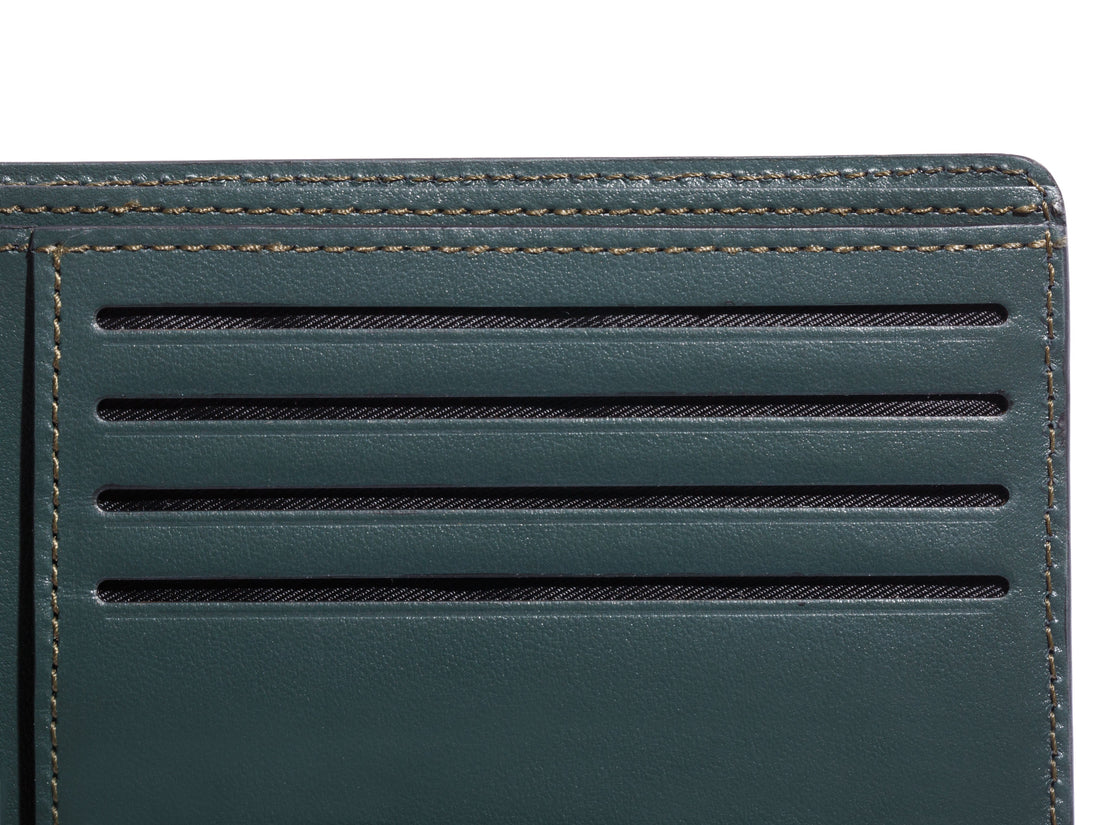 MONFRINI SLIM 8 SLOT POCKET WALLET - DARK GREEN