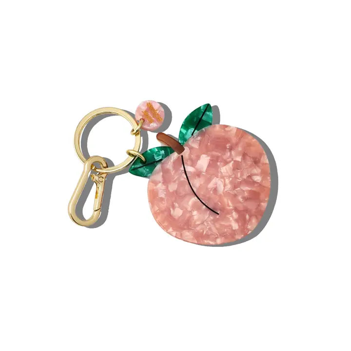 HAND PAINTED PEACH BAG CHARM