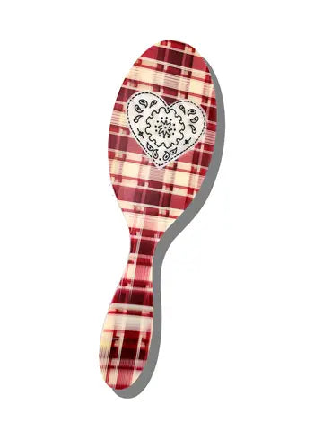 HAND PAINTED PAISLEY HEART AMAZING DAY HAIR BRUSH