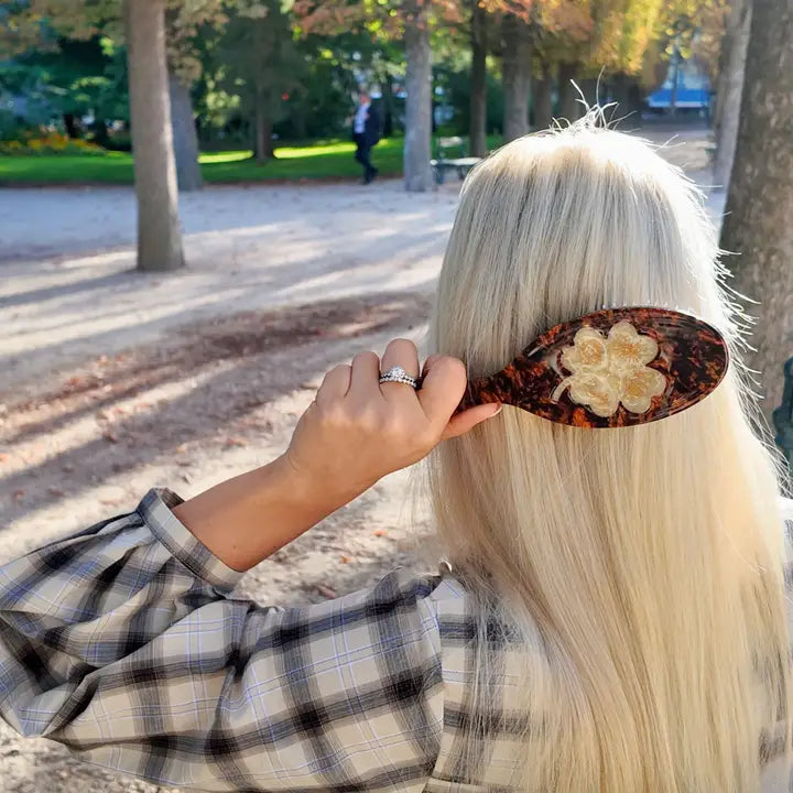 HAND-PAINTED LUCKY CLOVER AMAZING HAIR DAY BRUSH