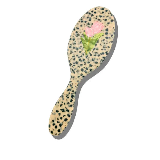 HAND PAINTED VINTAGE TULIPS AMAZINUG DAY HAIR BRUSH