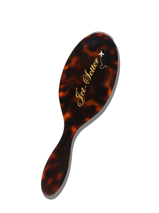HAND PAINTED JET SETTER HAIR BRUSH